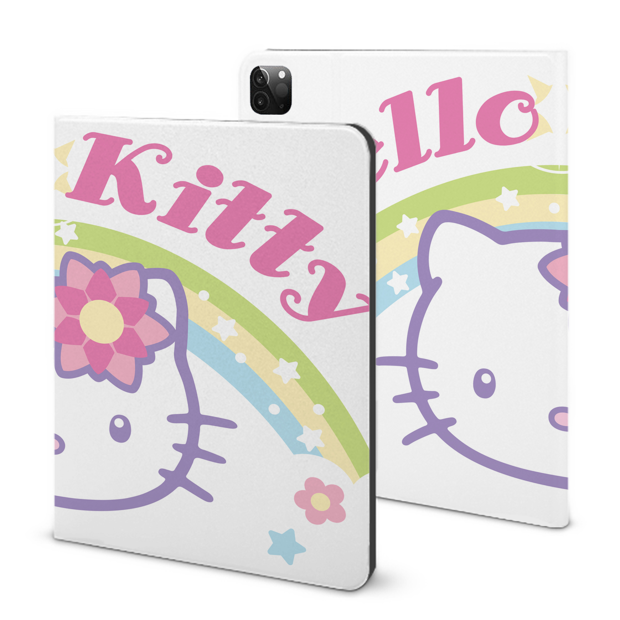 （画像用） Hello Kitty ハローキティ IPadケース ペンホルダー付き ブックスタイルデザイン